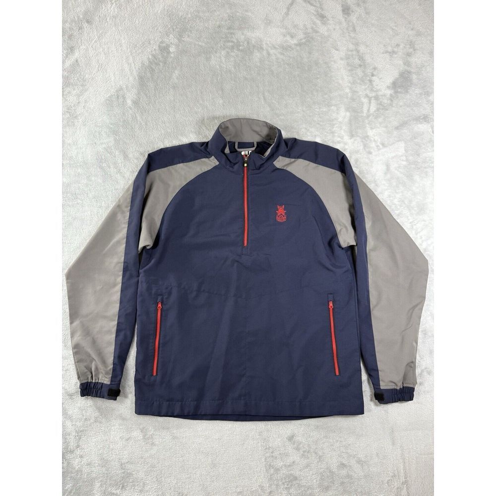 Footjoy‎ Pullover Mens Small Blue Grey 1/4 Zip Golf Performance Logo